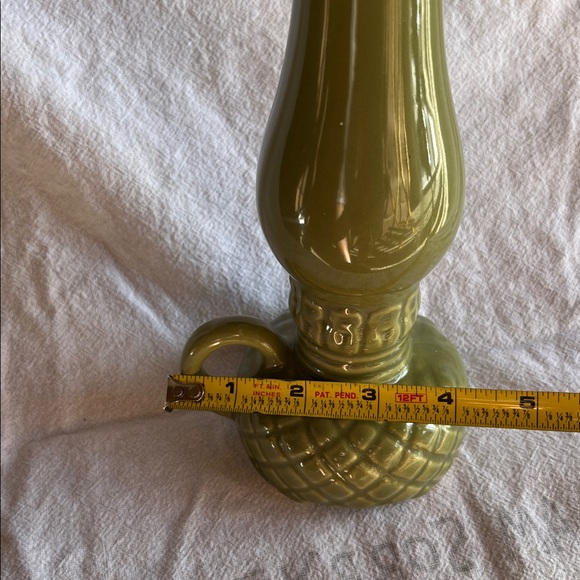 Elegant Olive Green Ceramic Vase - Picture 7 of 8